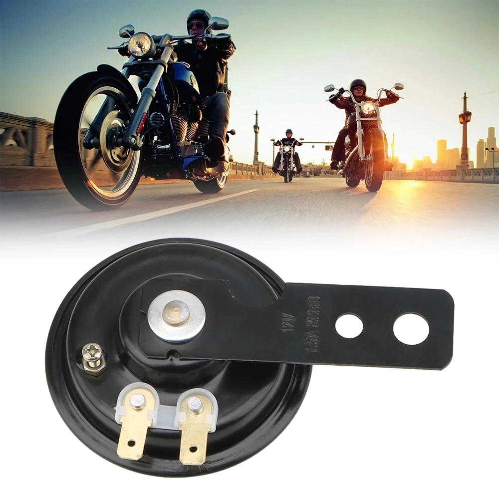 12v Black Electric Motorcycle Horn Loud 105db Strong Shock Universal Zirconia Sand 1 Pcs 12V 1.5A