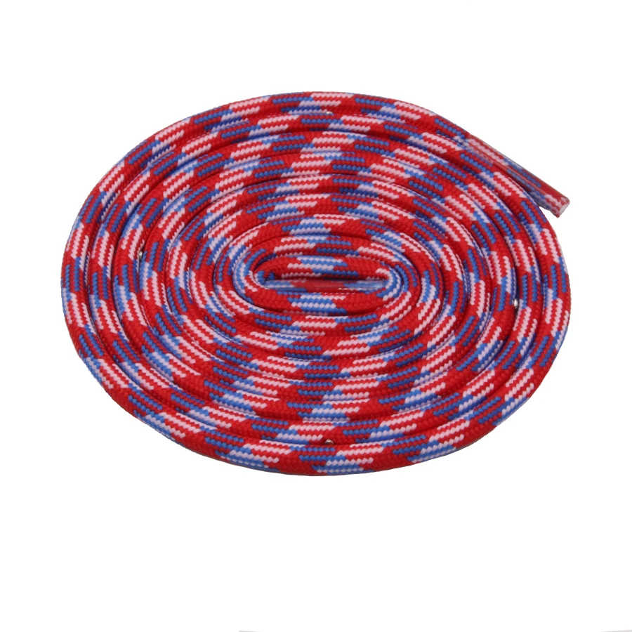 Weiou Personality Shoelaces 4.5 MM Round Polyester Three Twill Laces Man Women  Casual Shoestrings For Leisure Running Sneakers