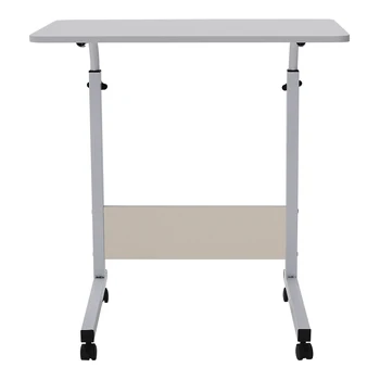 Height Adjustable Mobile Table Overbed Desk with Wheels Laptop Tray Stand,60cmWx 40cmDx 87cmH 3