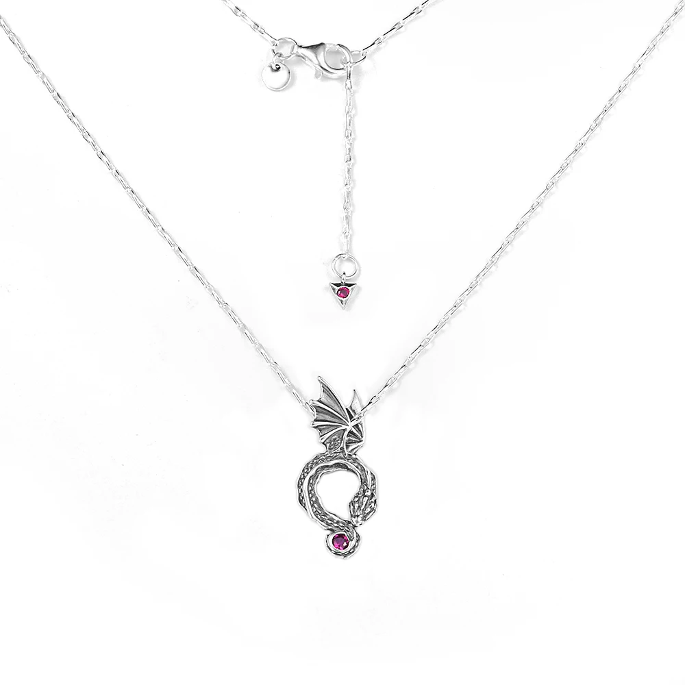 

100% 925 Sterling Silver Necklaces Dragon Pendant Necklace for Women Jewelry DIY Gift Link Chain Pendant Collier