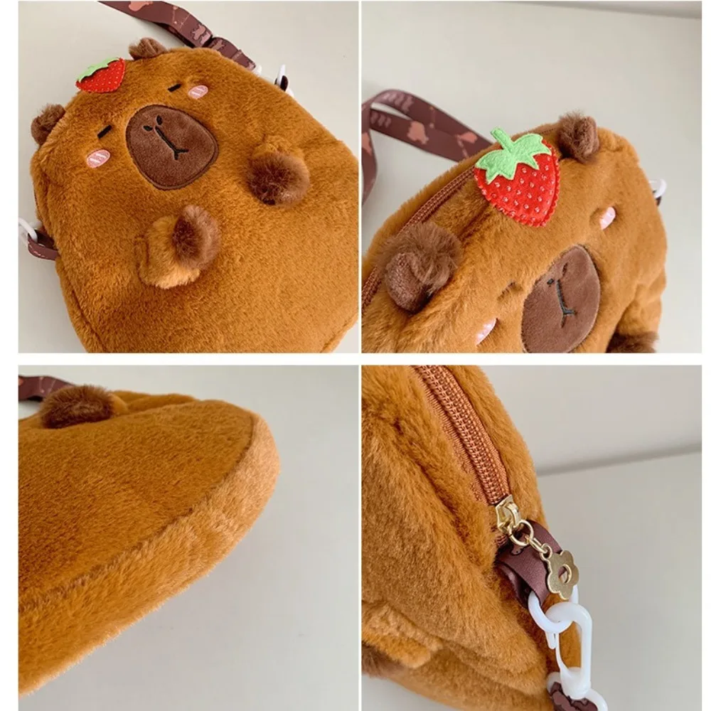 Fashion Large Capacity Capybara  Shoulder Bag Students School Bag Guinea Pig  Bag Capybara Handbag Crossbody Bag
