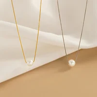Collier avec pendentif en nacre pour femmes, en argent Sterling 925, de luxe, blanc, 6MM, 8MM, 10MM, accessoires bijoux de mariage 2