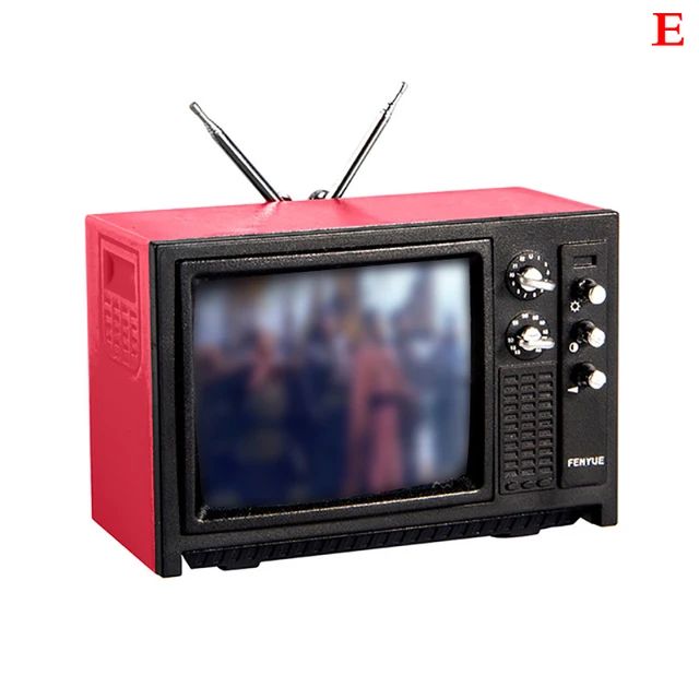 1:12 Doll House TV Remote Control Simulation Miniature Dollhouse Living Room Decoration Television Furniture Decor For Kids Gift 6