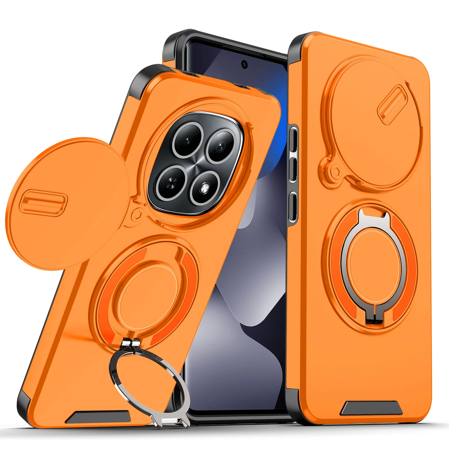 New Armor Case with Slide Lens Protection and Magnetic Ring Holder