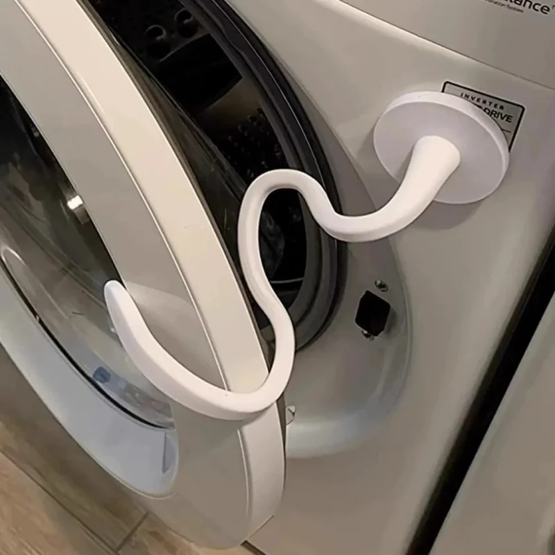 Magnetic door holder for washing machine, flexible silicone