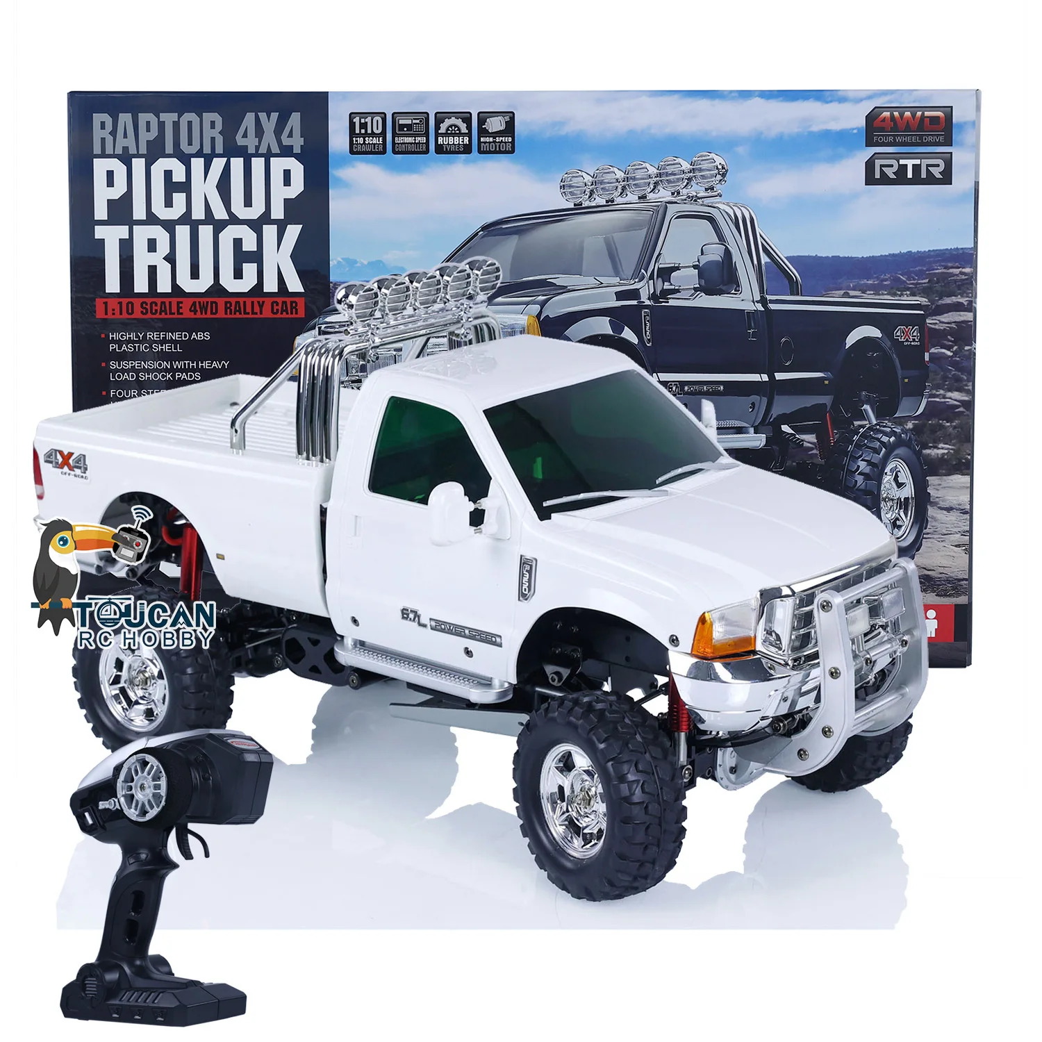 HG 1/10 RC Pickup Truck P410 4x4 Rallye Auto – Mit 2.4G Fernsteuerung, Motor & ESC, Für Offroad & Crawling