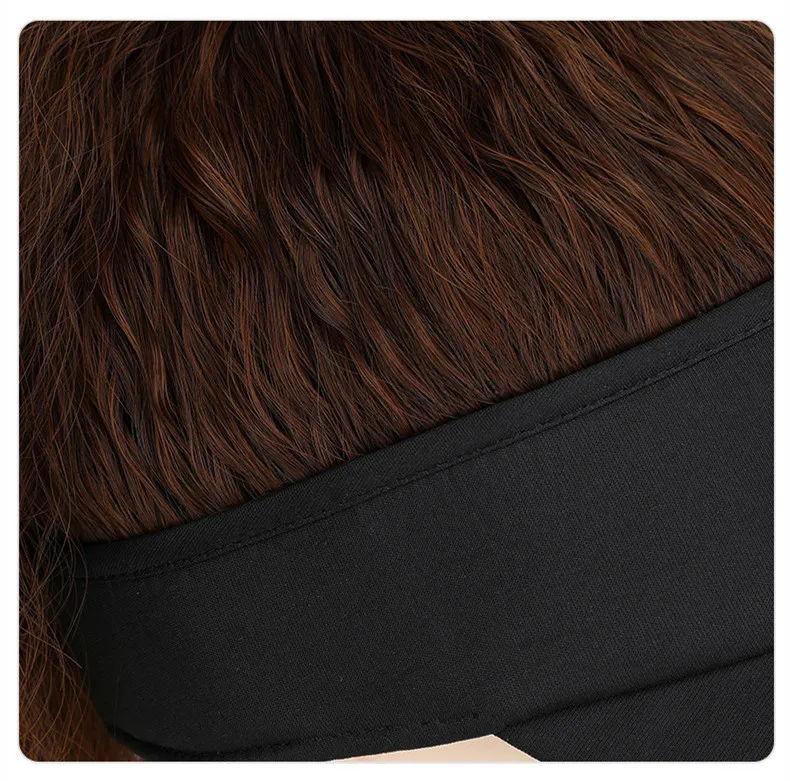 Ladies Curly Ponytail Wig Hat Visor Extensions