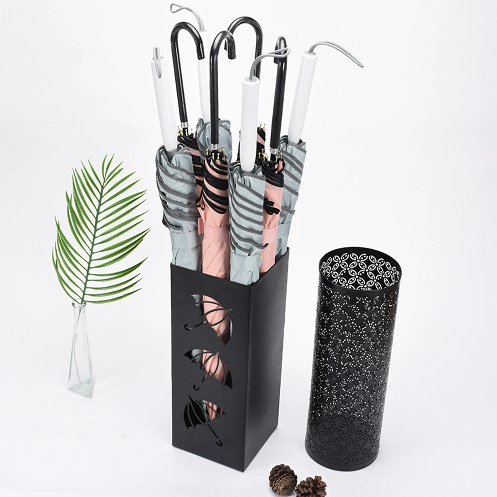 Umbrella Holder Sturdy Umbrella Storage Rack Rain Water Drip Freestanding for Household Supermarket Hotel Hallway Entryway Home