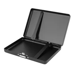 Sleek Water - Resistant Aluminum Cigarette Box - Pure Color Metal Case (Black)