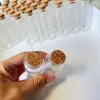 10/24 Pcs 45ml Glass Jars Cork Stopper Tiny Bottles Clear Mini Containers Herb Storage DIY Craft Supplies Memory Jars Room Decor 5