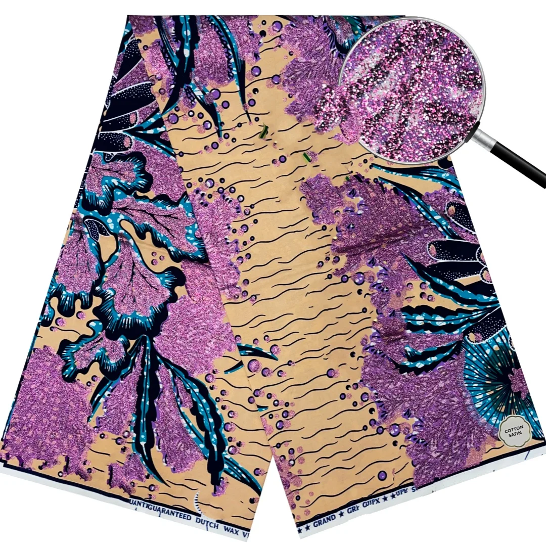 African Fabrics Nigerian Wax Print African Wax Fabrics For Patchwor T10