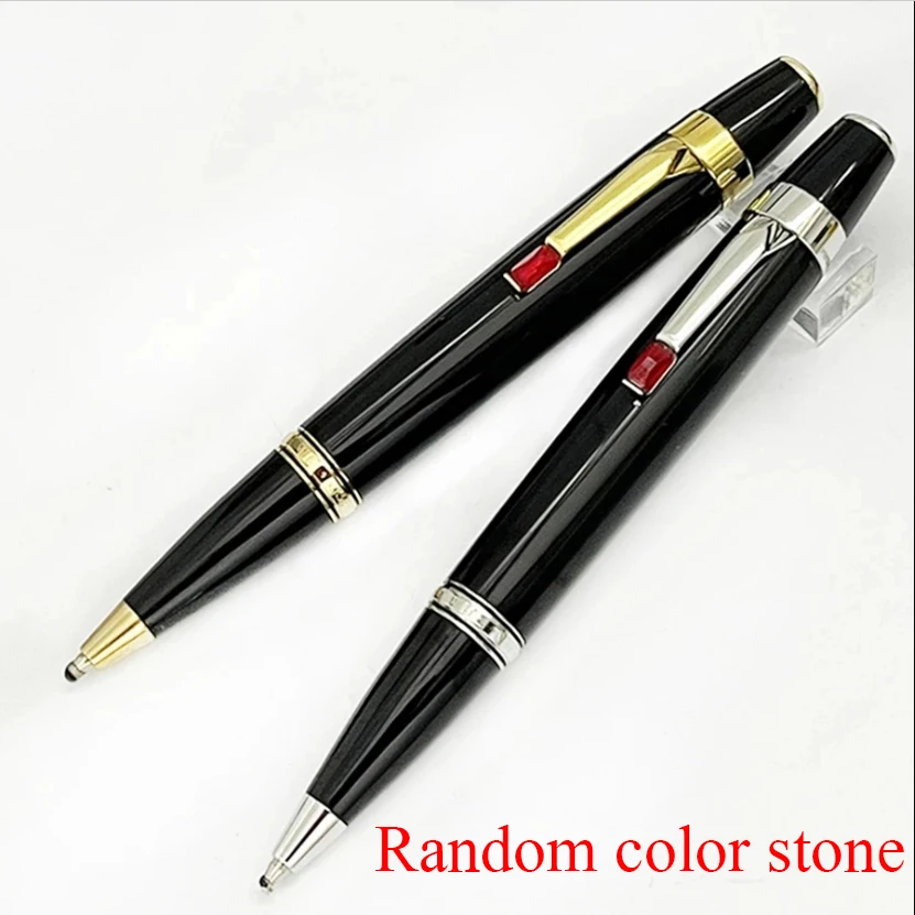 Monte Black Resin Metal MB Ballpoint Pen Bohemia Mini with Precious Stone Color Random School Office Supplies