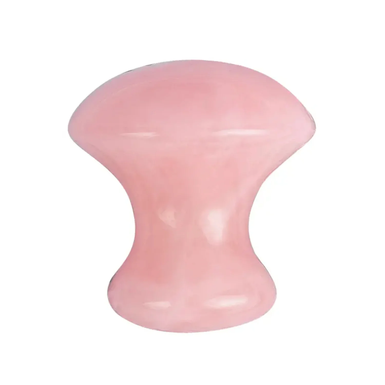 1pc 100% Natural Rose Quartz Mushroom Eye Massager Gua Sha Stone for Facial Rejuvenation
