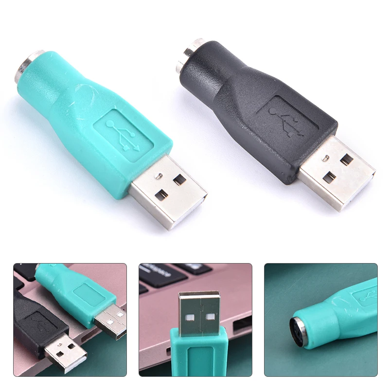 USB-Male-to-PS-2-Female-Adapter-Converter-connector-For-Computers-PC ...
