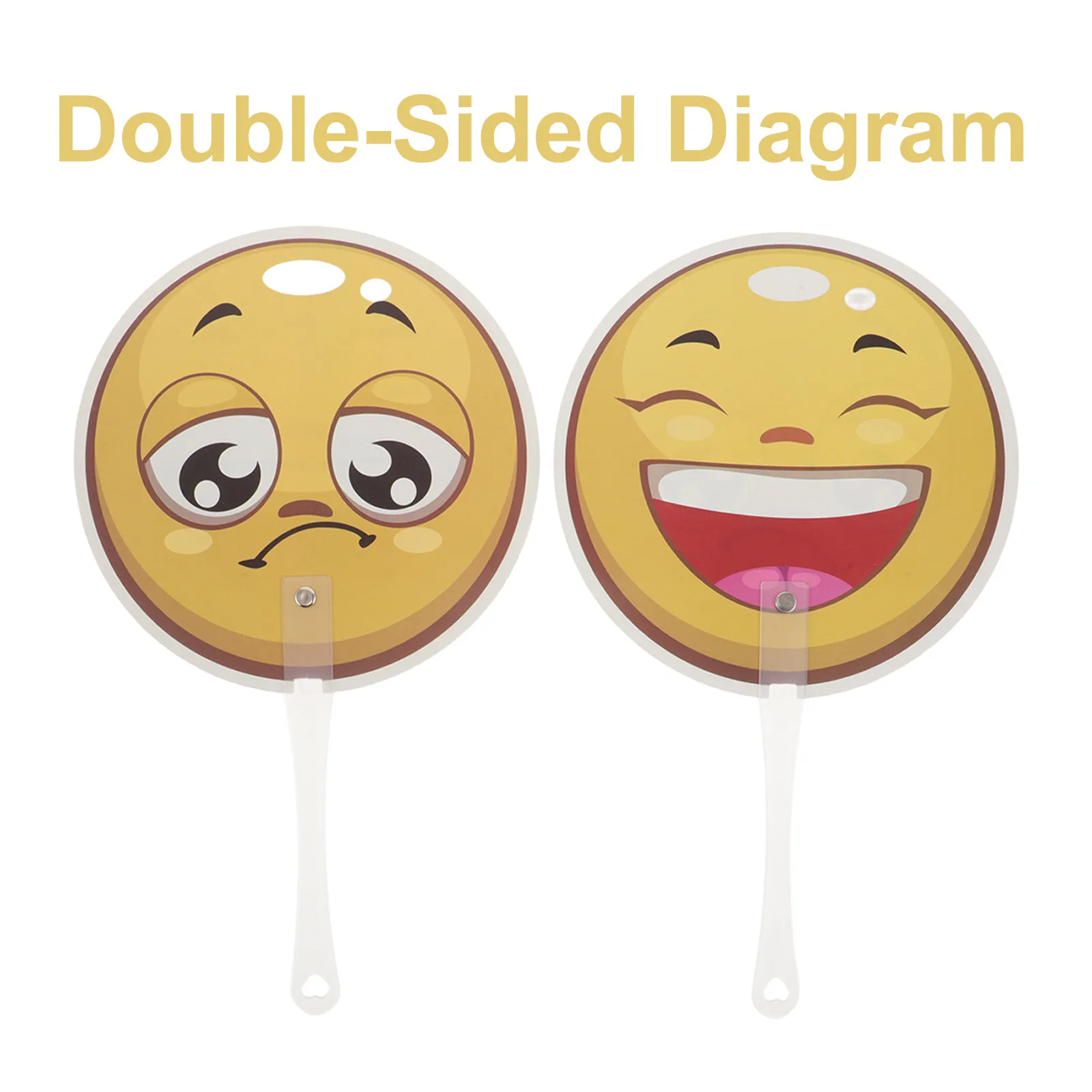 3pcs 교실 답변 패들 양면 휴대용 플라스틱 교육용 소품 감정 표현 유치원 투표 게임용