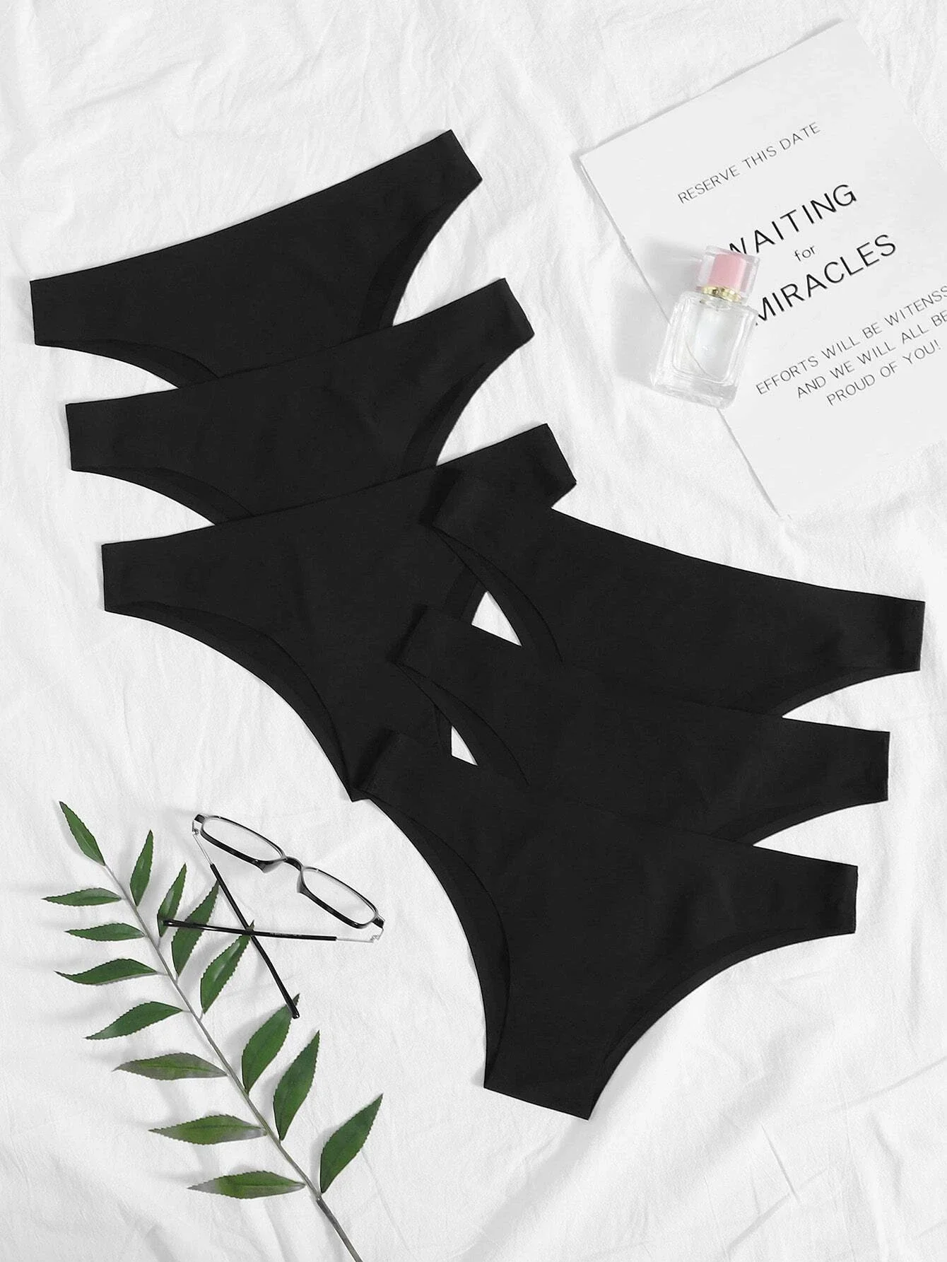 6pack Solid No Show Panty Set