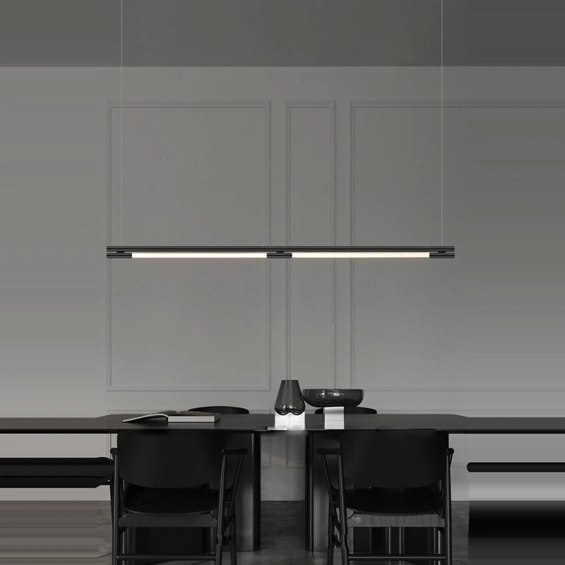 LED Dimmable Black Gold Chrome Music Notes Ceiling Chandelier Lighting New Trend Hanging Lamps Lustres For Living Room