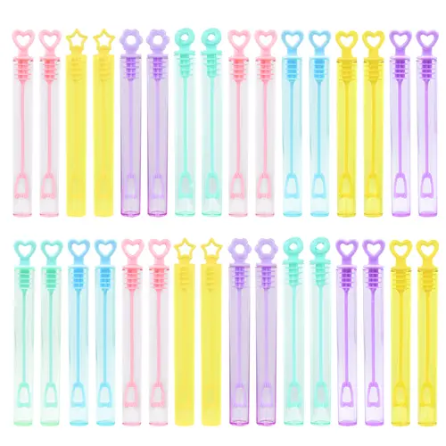10-50pcs Colorful Bubble Soap Bottle Heart Wand Empty Tube Kids Birthday Party Favors Pinata Filler Toys Wedding Gifts for Guest - Image 8