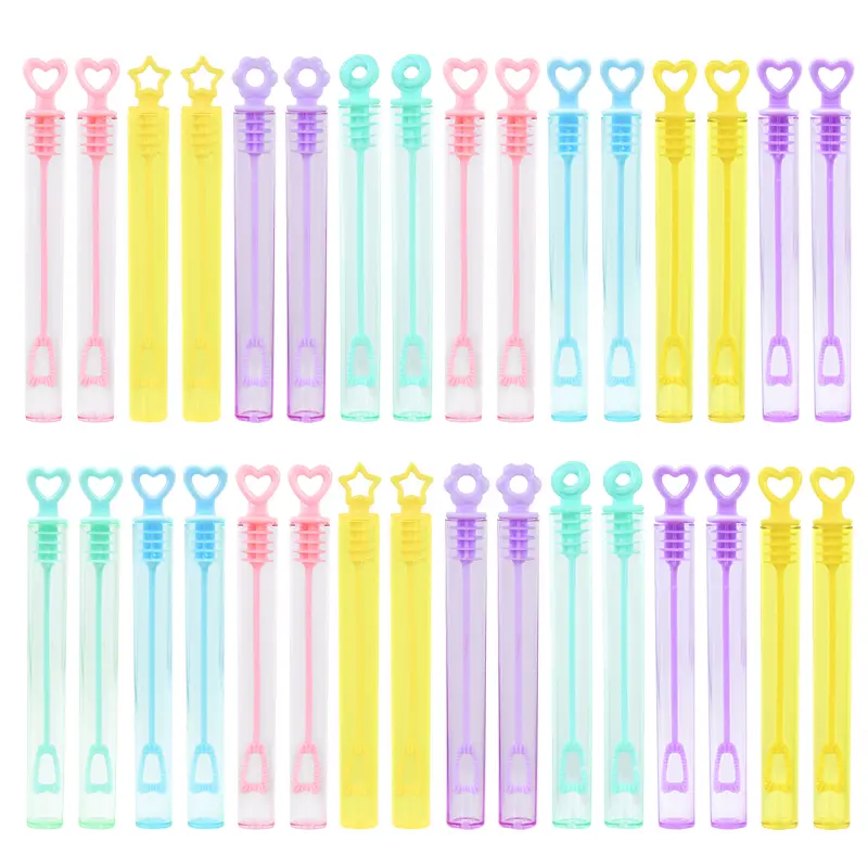 10-50pcs Colorful Bubble Soap Bottle Heart Wand Empty Tube Kids Birthday Party Favors Pinata Filler Toys Wedding Gifts for Guest - Image 8