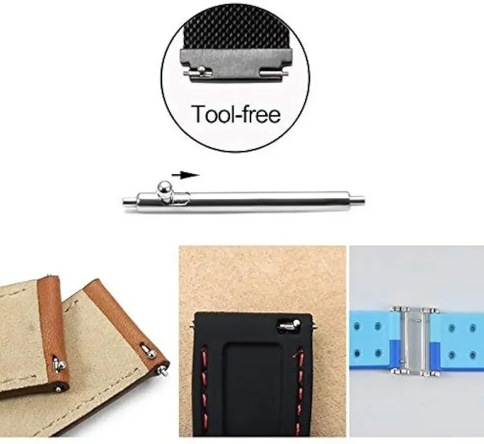 Set of 10 Quick Release Watchband Pins for Strap Spring Bar Band Accessories
