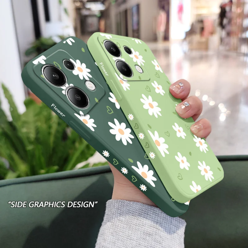 Elegant Tender Daisy Liquid Silicone Phone Case
