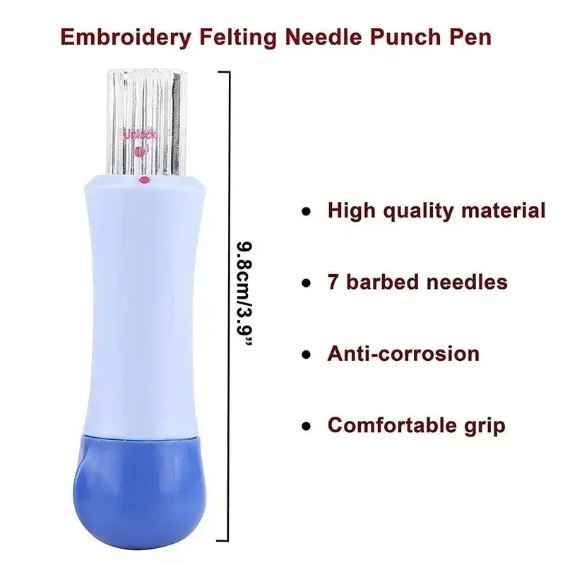 Felting Needle Kit with 7 s Stitch Punch Tool Wool Felt Tools Starter for DIY embroidery kit