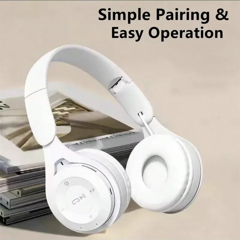Macarone Wireless Bluetooth Headphones With Microphone Sound Insulation Gaming Earphone Hifi Bass Earbuds Blutooth5.3_voghion.com