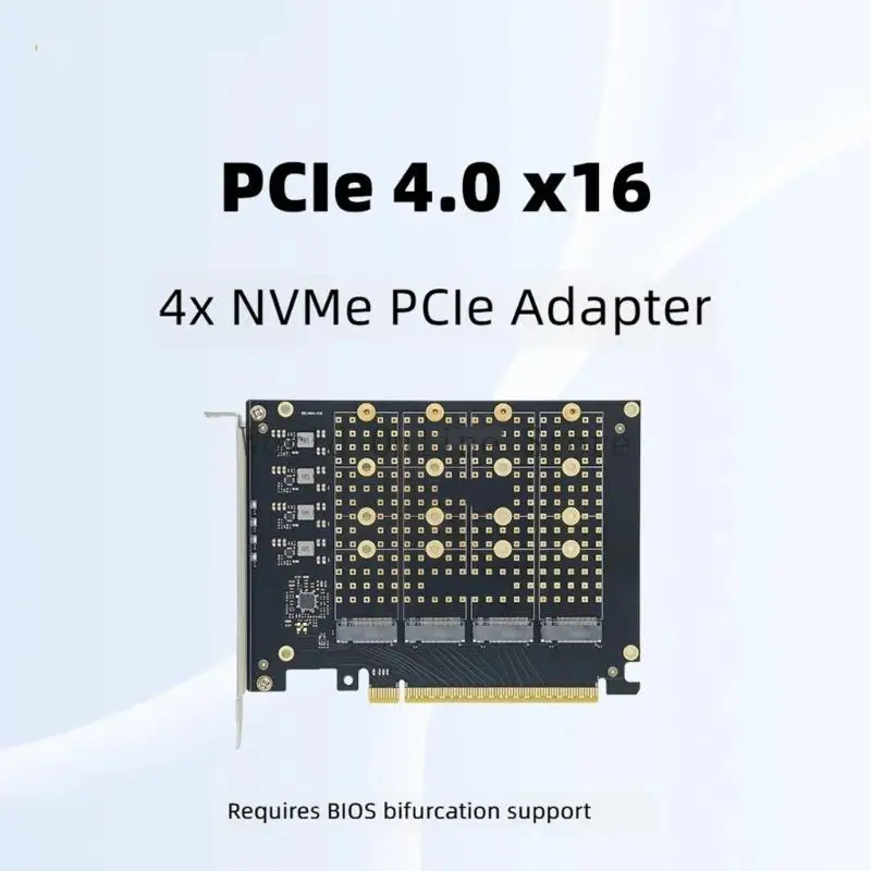 데스크탑 및 게임 시스템 87HC용 강력한 4베이 M.2 스토리지 PCIe X16 확장 카드