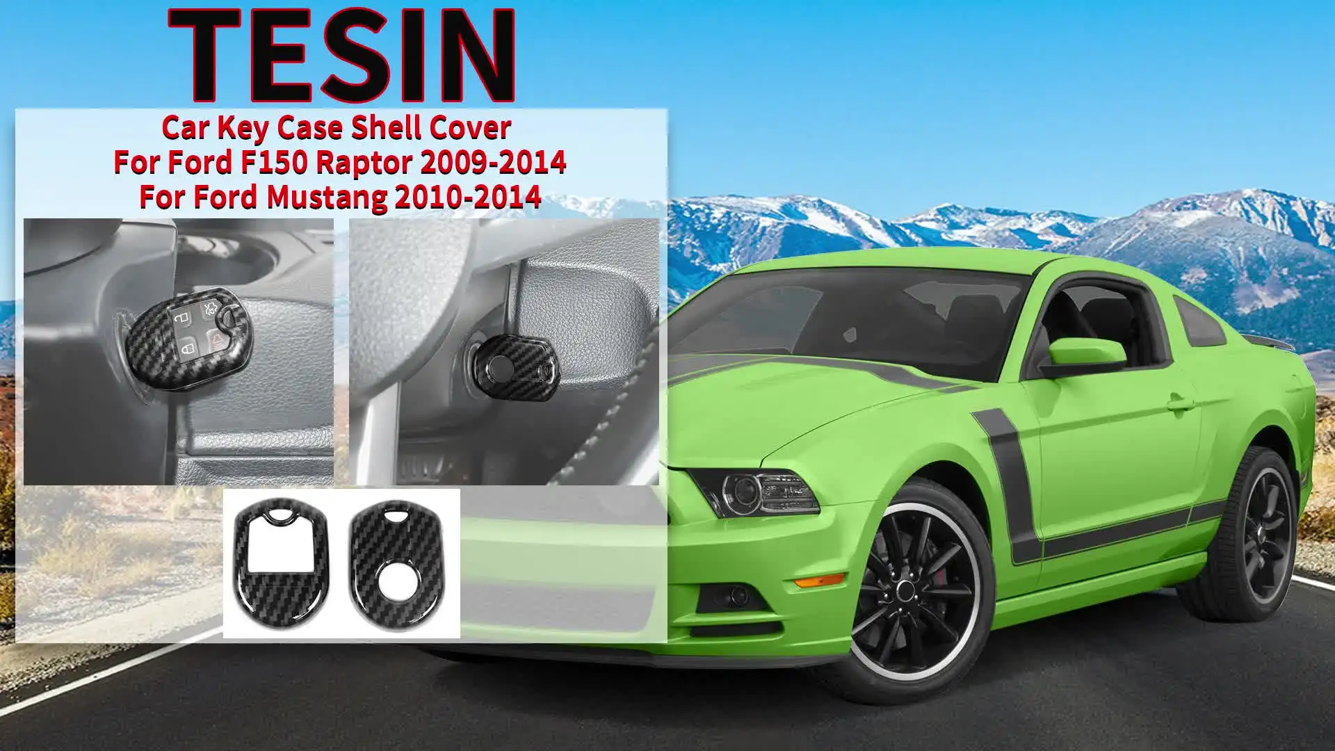 ontto Portachiavi per chiave auto adatto per Ford Fusion Mustang