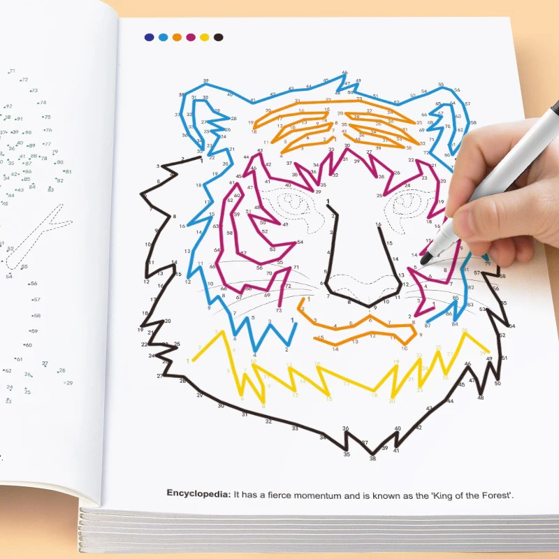 1 Connection Book, Kids Maze Game, Line Drawing, Coloring Book Suitable for 4-8 Ages Focus Training Brain Exercise 2
