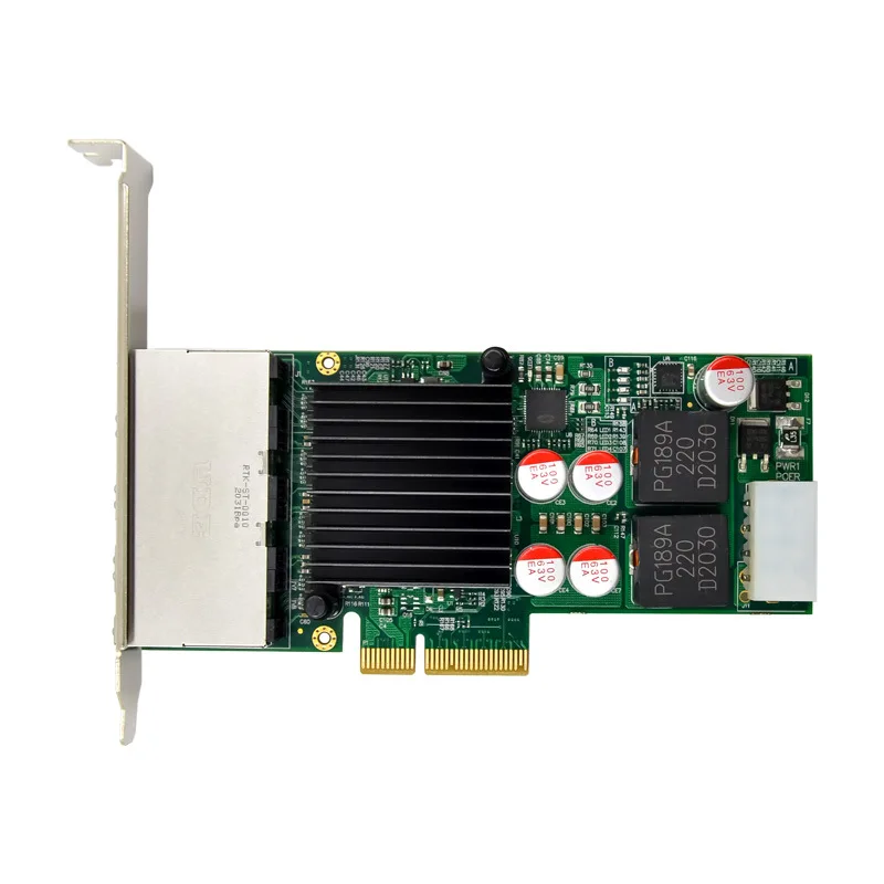 PCIe X4 I350AM4 4포트/PoE+ 산업용 카메라 비전 수집 카드 이더넷 10/100/1000Mbps 재고 있음