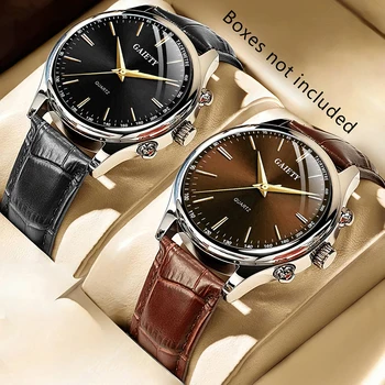 2PCS Business Men's Watch Set Fashionable Retro Simple Round Dial