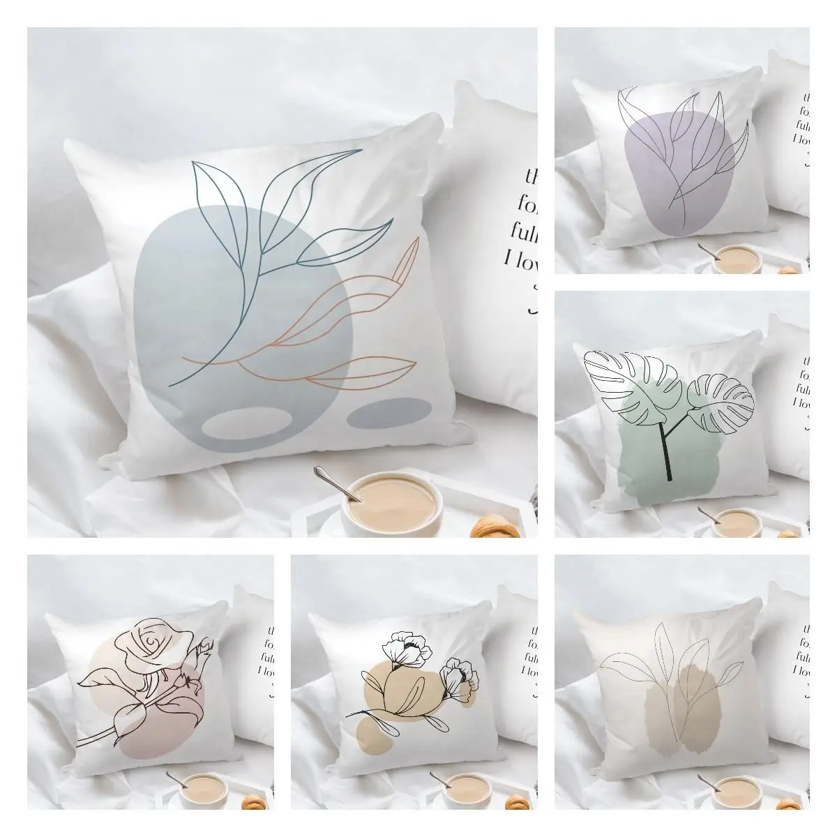 Decorative Color Speckled Pillowcase Polyester Square Cushion Cover