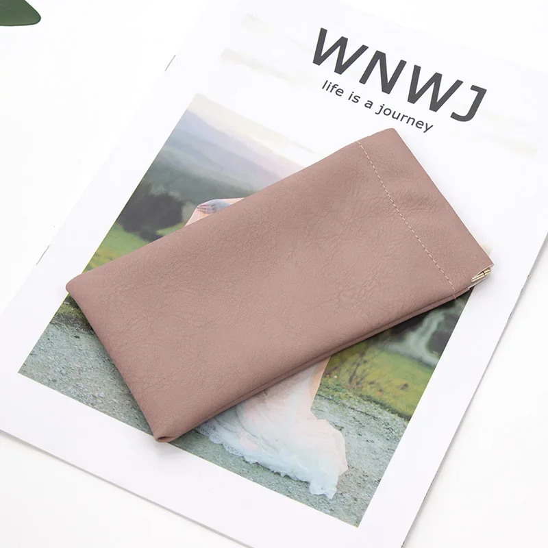 Unisex Soft PU Leather Eyewear Storage Pouch - 4 Colors