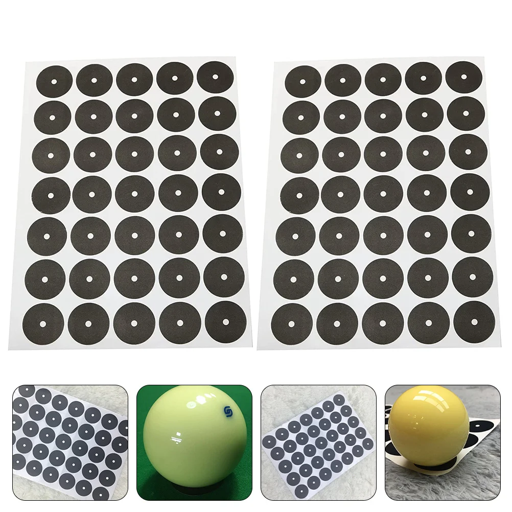 

2 Sheets of Self-adhesive Stickers Dots Replaceable Stickers Marker Portable Snooker Dots