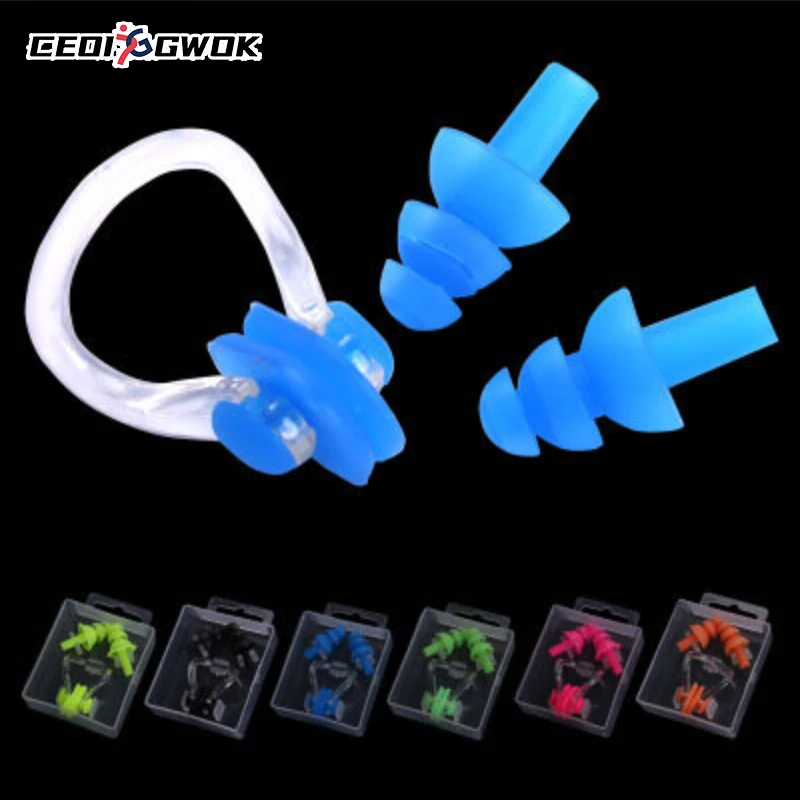

CEOI GWOK Silicone Boxed 1 Pair Ear Plugs Water Sports Swimming Diving Adult Waterproof Ear Protector Super Soft Earplugs
