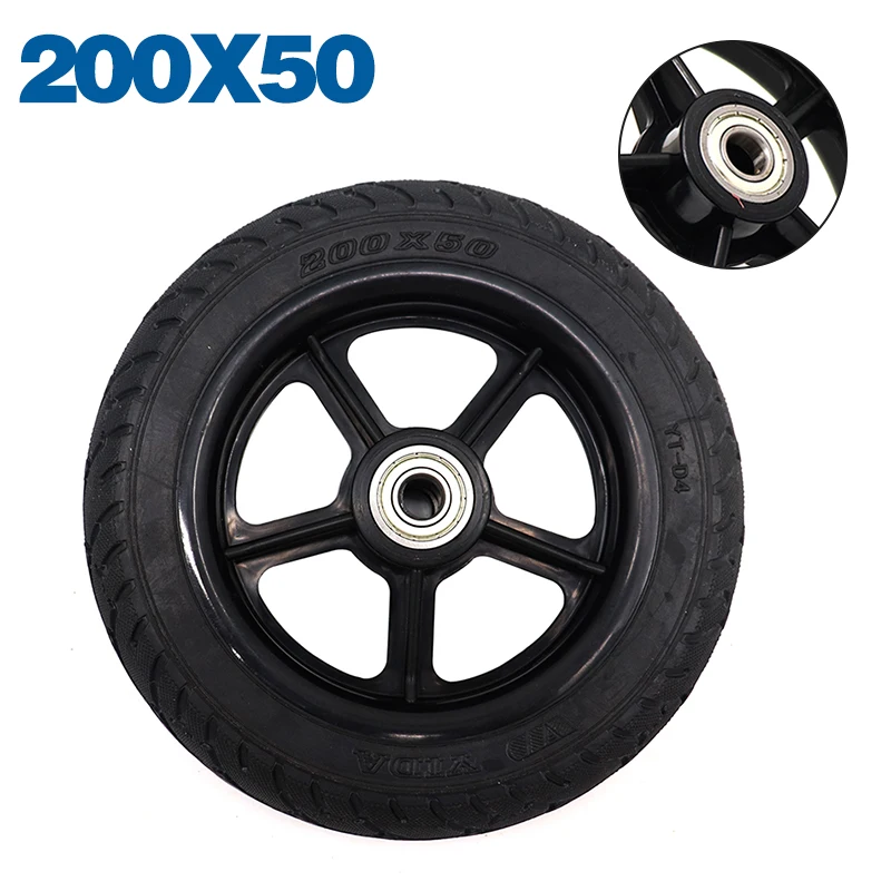 High Quality 200x50 Explosion-proof Electric Bike Scooter Tubeless Tyres 8 Inch Motorcycle Solid Wheel Tires Bee Hive Holes