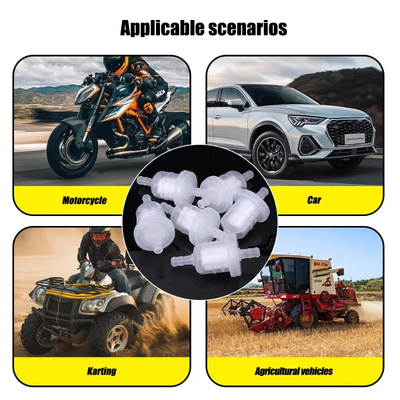 Polymer Gasoline Filter Motorcycle Car Gasoline Engine Accessories 110/125/150/175/200 Displacement Single Cylinder Engines