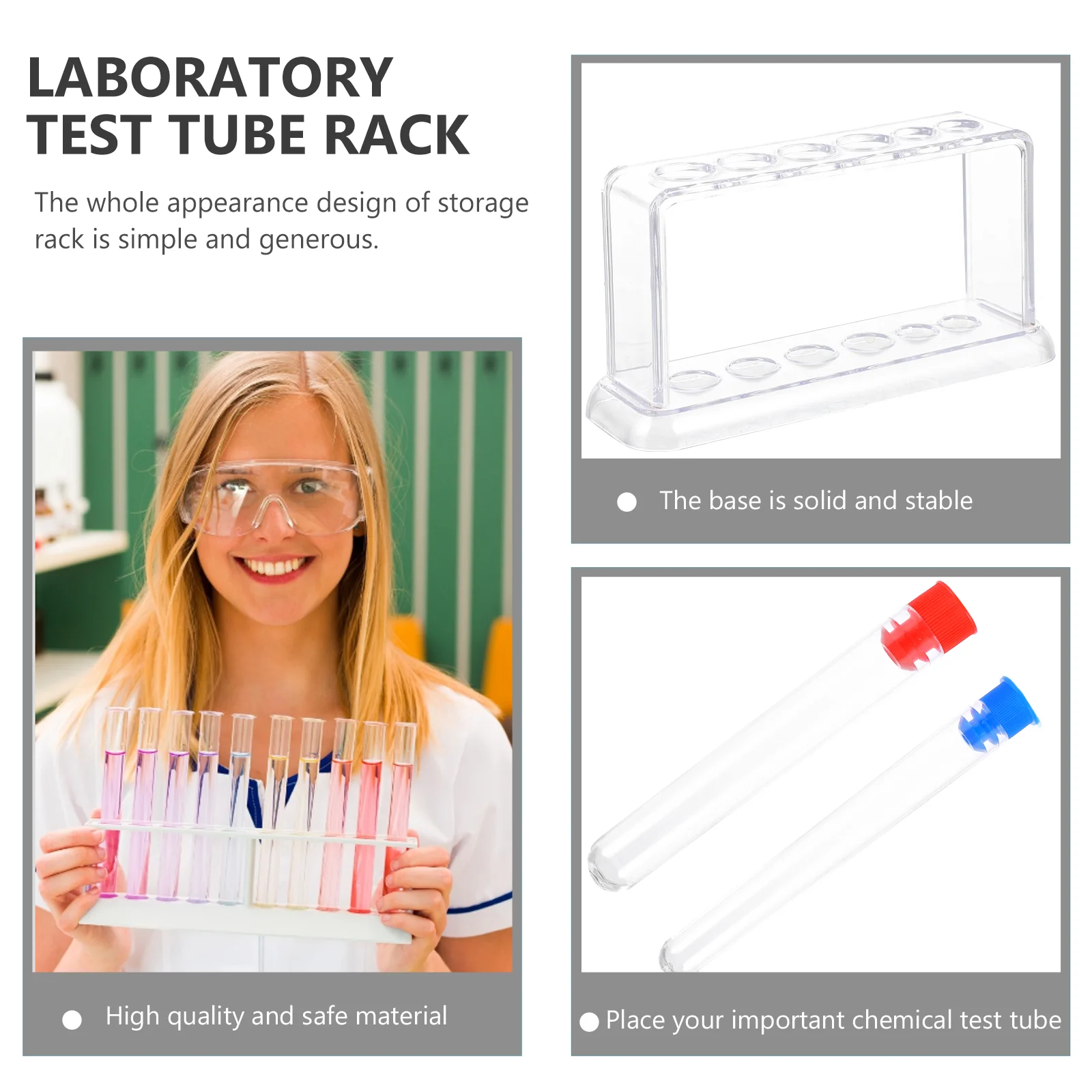 Candy Containers Test Tube Rack Plastic Kit Pipe Laboratory Shelf Experiment Tubes Holder Student