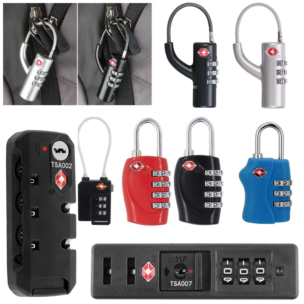 Cadenas A Code Bloque 3 Chiffres Serrure à 3 chiffres avec mot de passe TSA, verrou de sécurité en fil  d'acier, serrure à code pour bagages, cadenas de placard | AliExpress