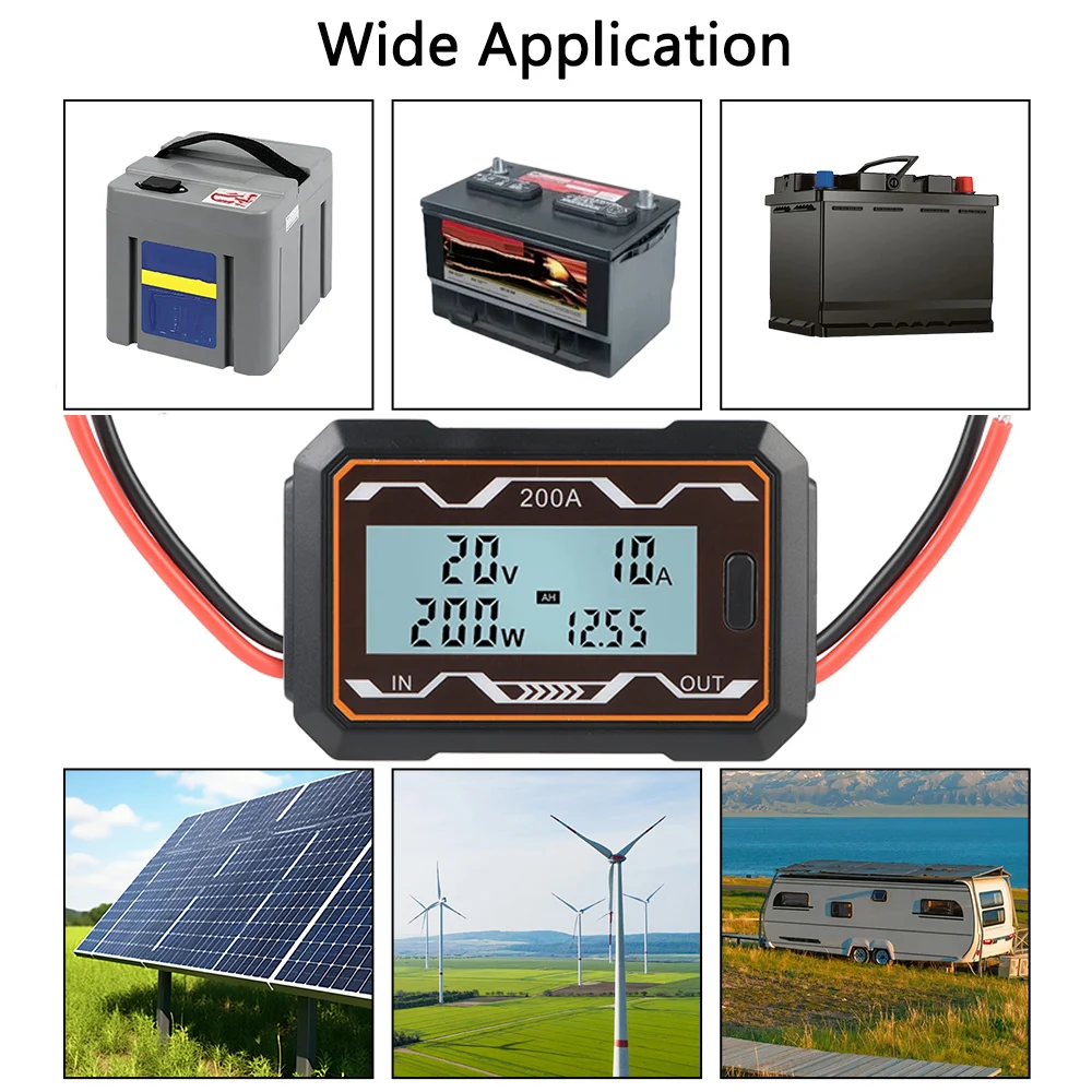 DC Power Analyzer Watt Meter LCD Backlight 0-60V