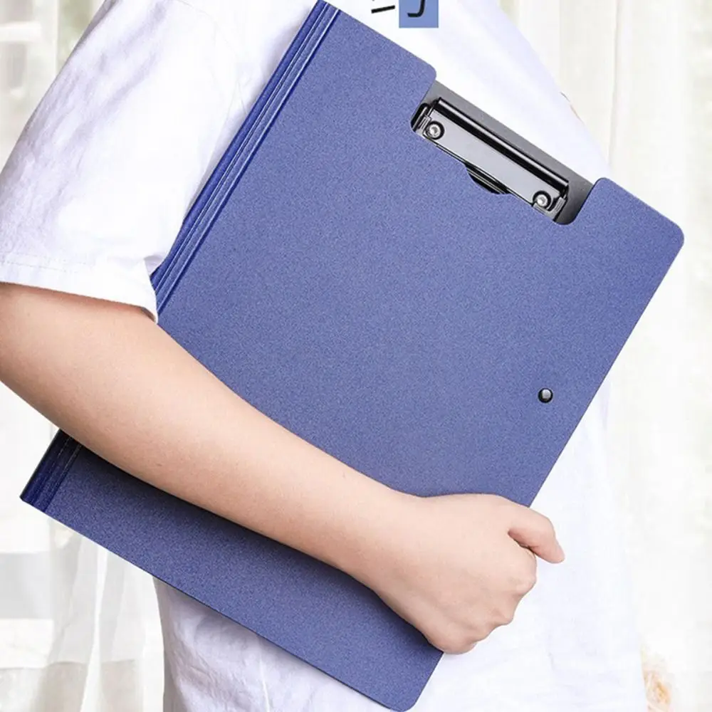 A4 Frosted File Folder Creative Clipboard Writing Pad Memo Clip Board Double Clips Test Paper Storage Organizer School Supplies writing clipboard