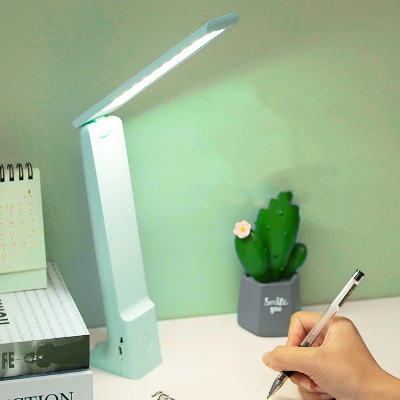 LED 접이식 책상 램프, USB 충전 터치 컨트롤, 조도 조절 데스크탑 눈 보호, 독서, 공부, 사무실 침실 침대 옆 램프