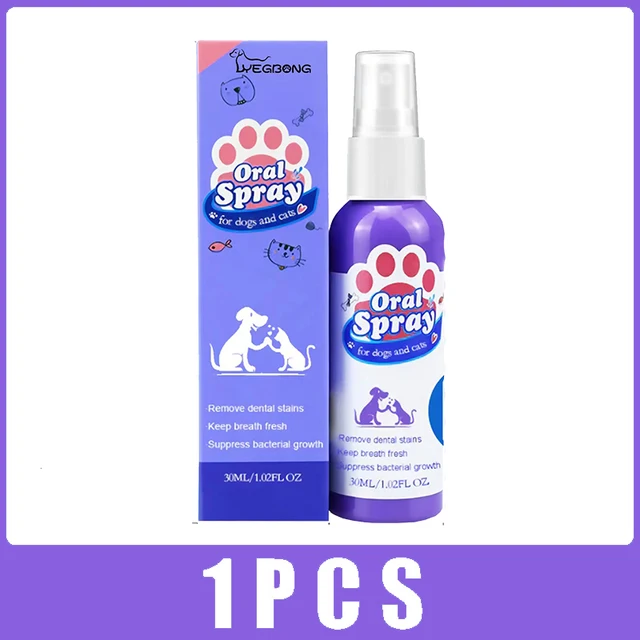 Pet Oral Care Spray Teeth Cleaning Pet Tooth Whitening Remove Bad