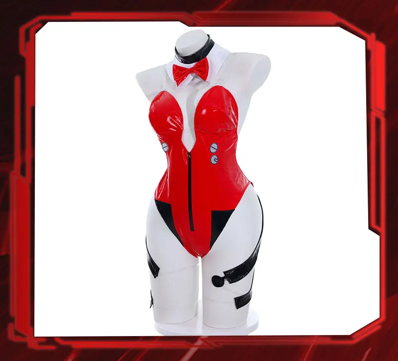 Asuka Bunny Girl Cosplay Kostüm - Roter Jumpsuit Uniform für Halloween 15 Asuka Bunny Girl Cosplay Kostüm - Roter Jumpsuit Uniform für Halloween 4