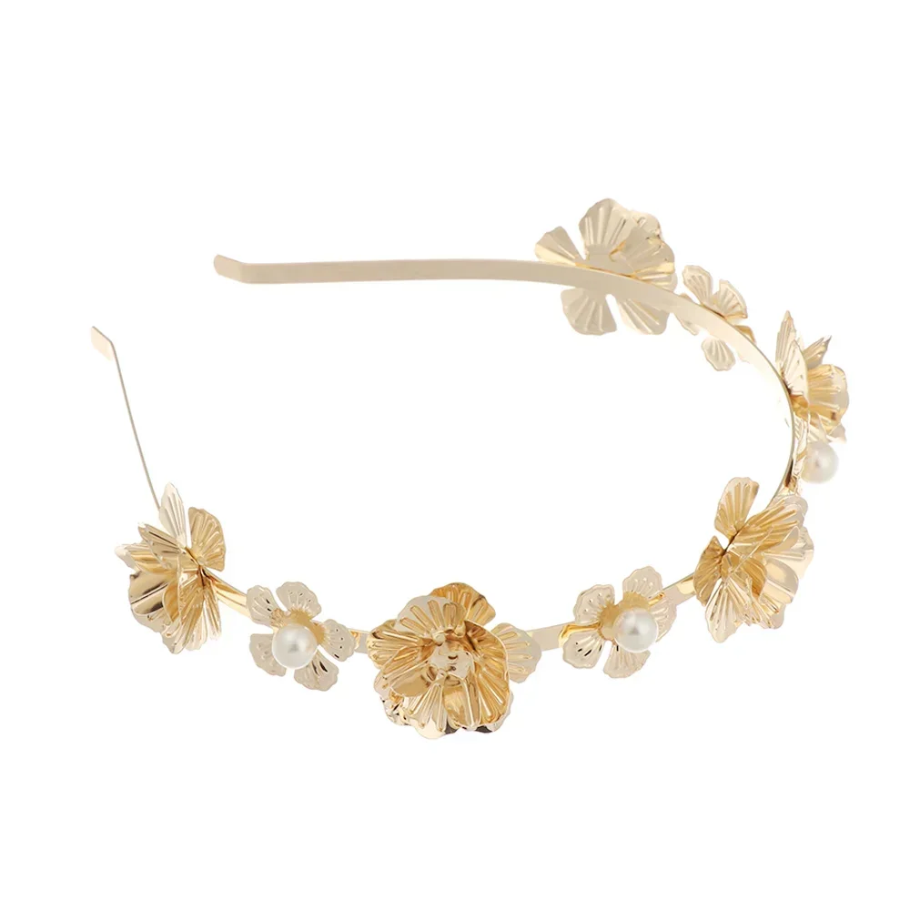 Elegant Gold Leaf Headband - Bridal Wedding Hair Accessory