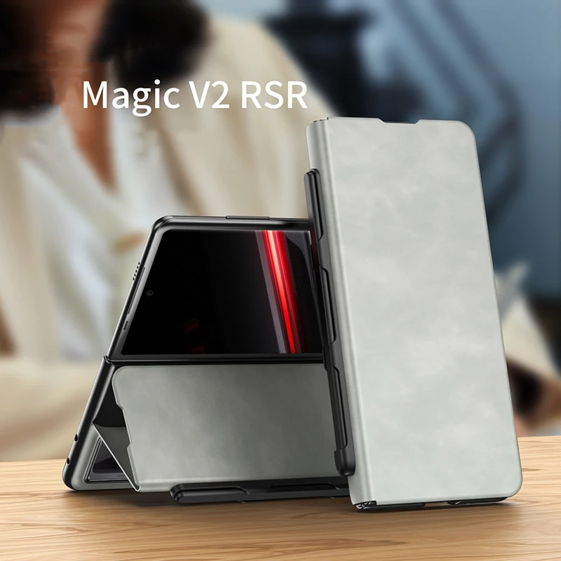 

Чехол Magic V2 RSR для Honor Magic V2 RSR Skin feeling Nappa Pen Slot Flip Чехол