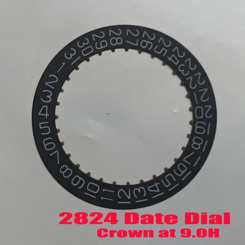 Black Date Wheel Dial for Automatic Mechanical Movement with 3.0 Crown and Versatile Day Date Display Options
