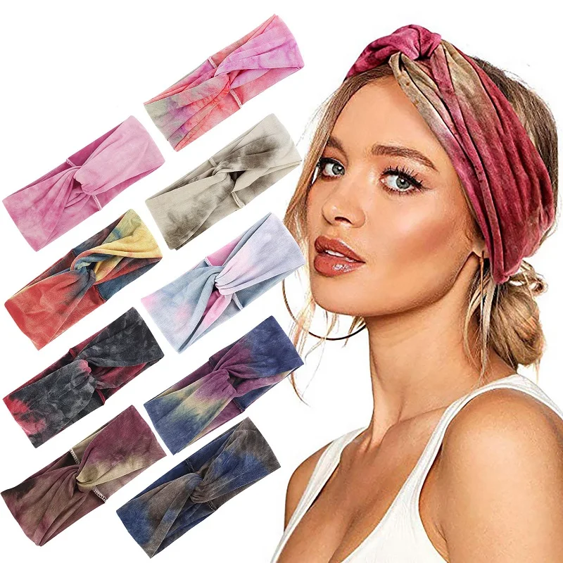 

9pcs Elastic Hairband Print Headbands For Women Running Fitness Yoga Hair Bands Stretch Makeup Hair Accessories Bandeau Cheveux