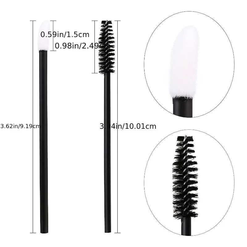 100pcs make up kit Mascara Wands Lip Brushes Disposable Eyelash Mascara Eyebrow Brushes Applicator Makeup Cosmetic Brush 6